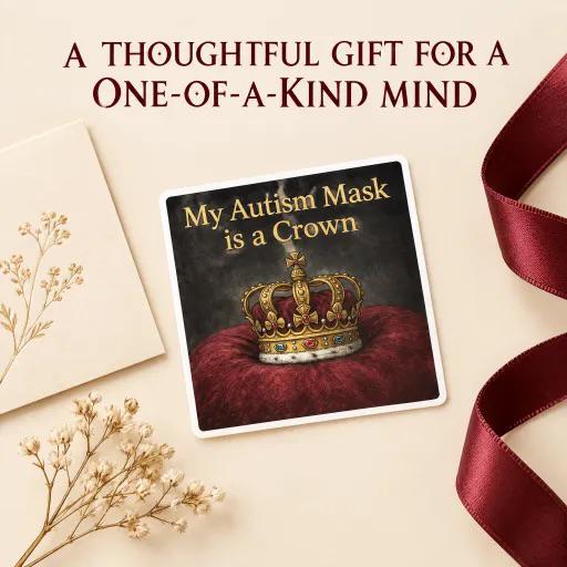 Crown Unique Autism Mask Sticker
