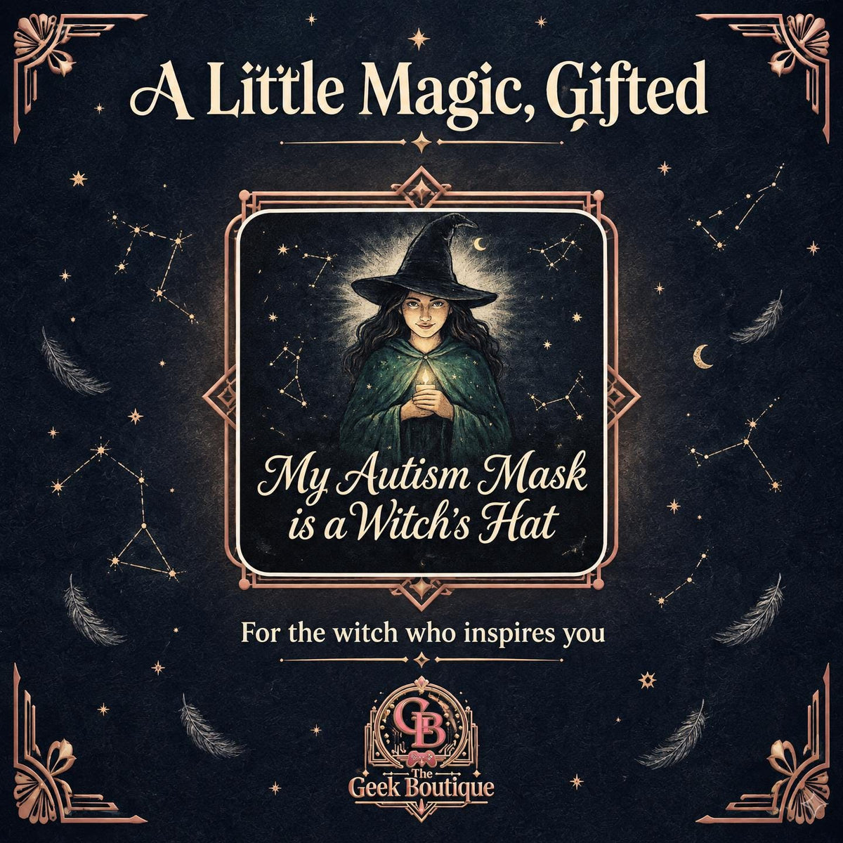 Witchy Witch Autism Mask Sticker Laptop, Car
