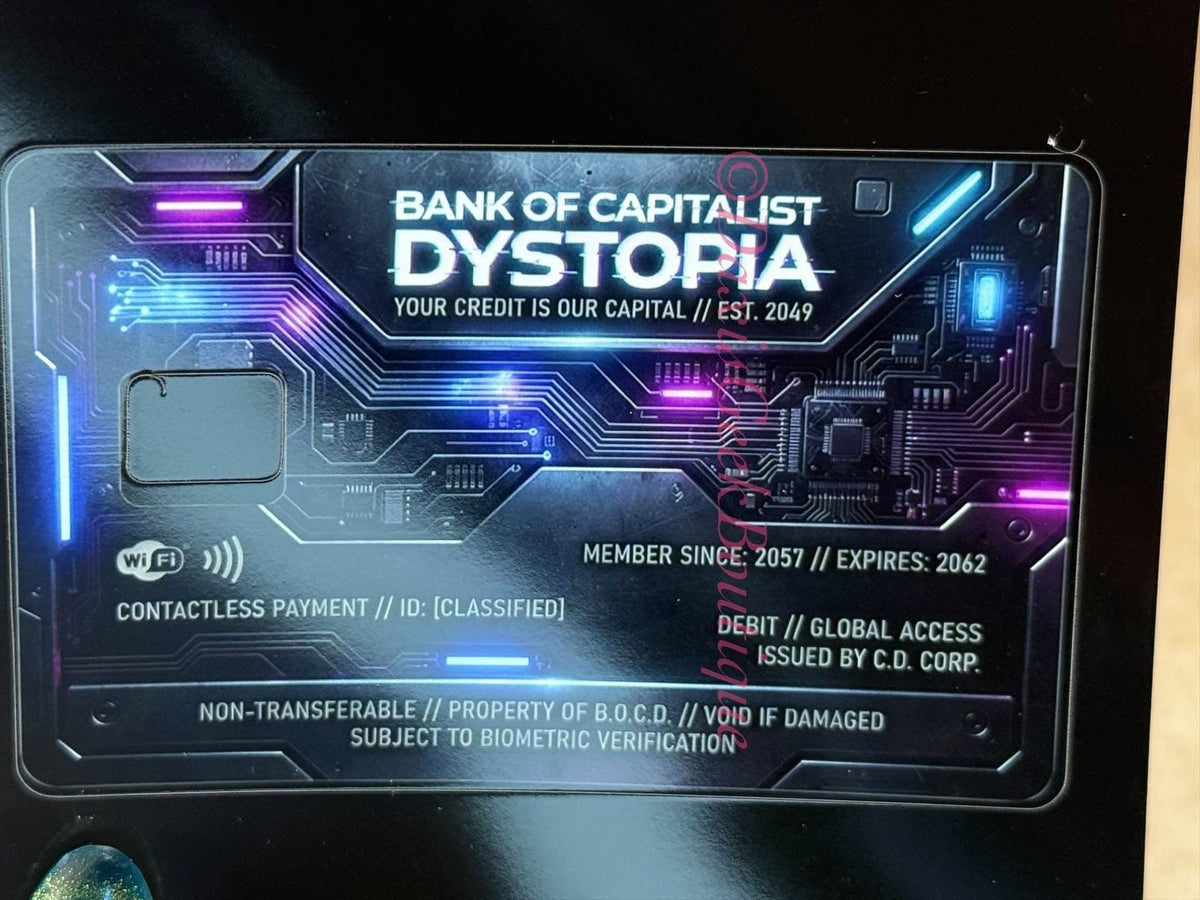 Cyberpunk Card Skin for credit/debit Card waterproof laminated vinyl durable
