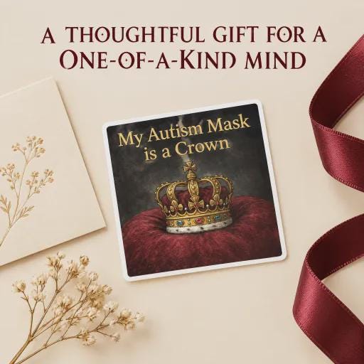 Crown Unique Autism Mask Sticker