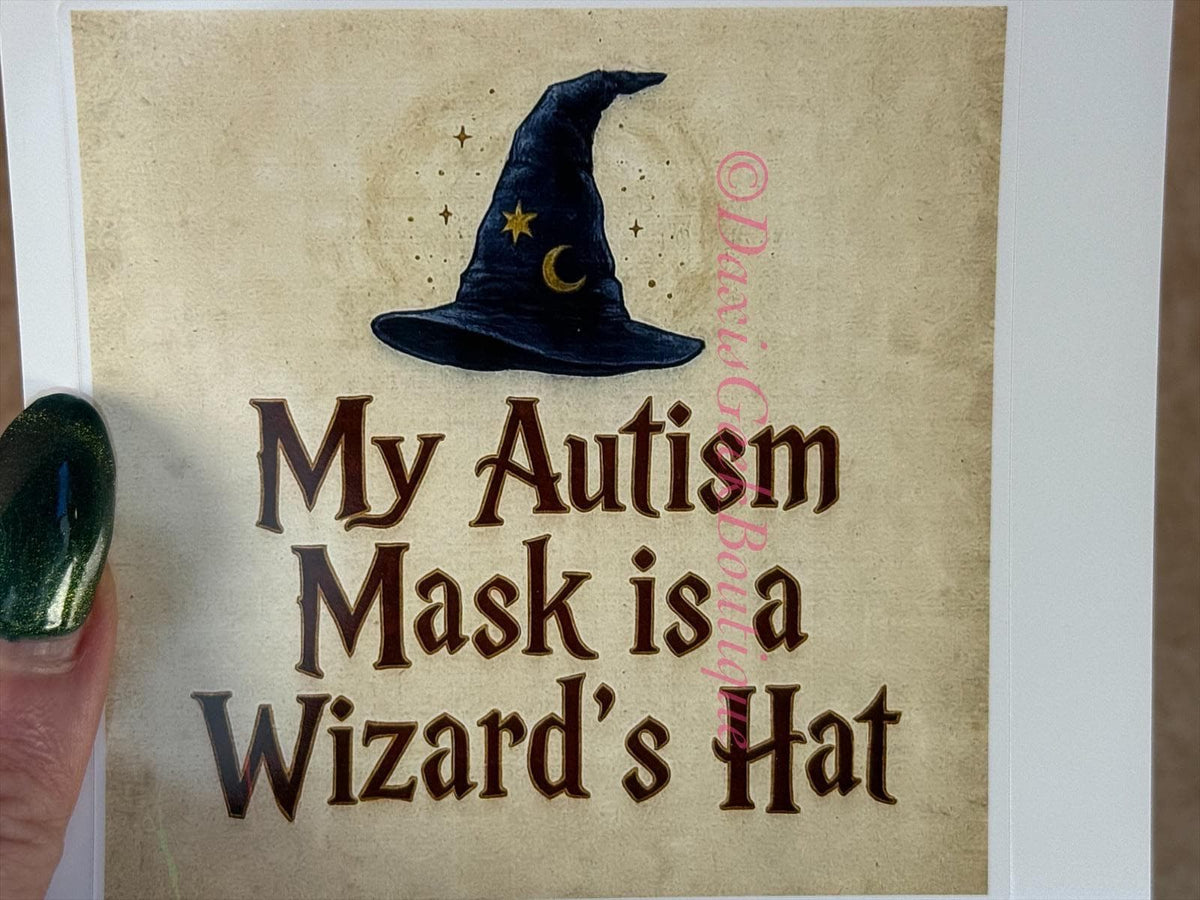 Wizard Autism Mask Sticker
