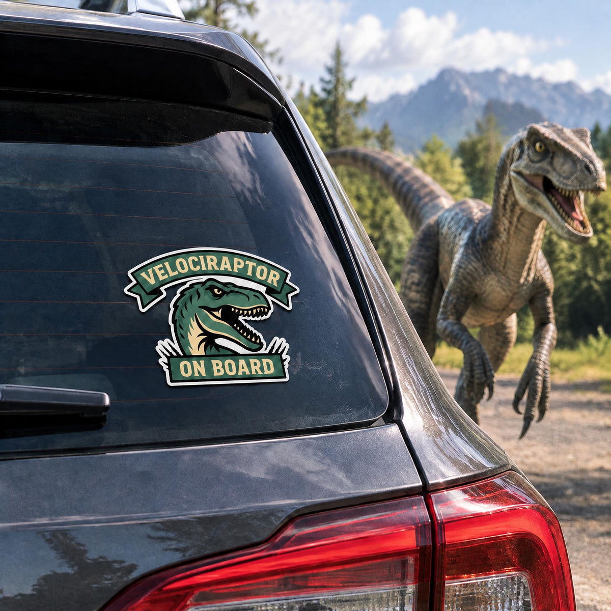 Velociraptor Dinosaur Adoption Kit! Sticker Set!