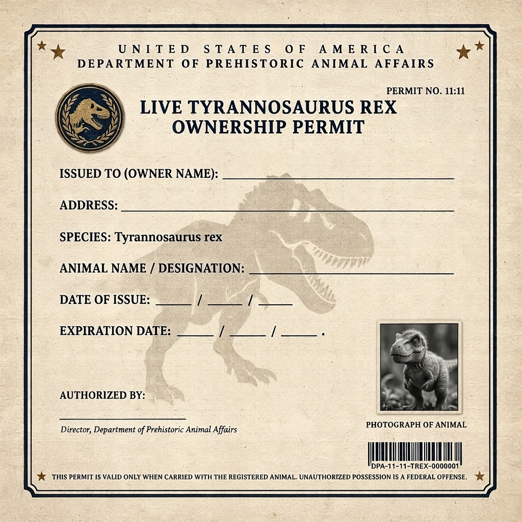 T-Rex Dinosaur Adoption Kit! Sticker Set!