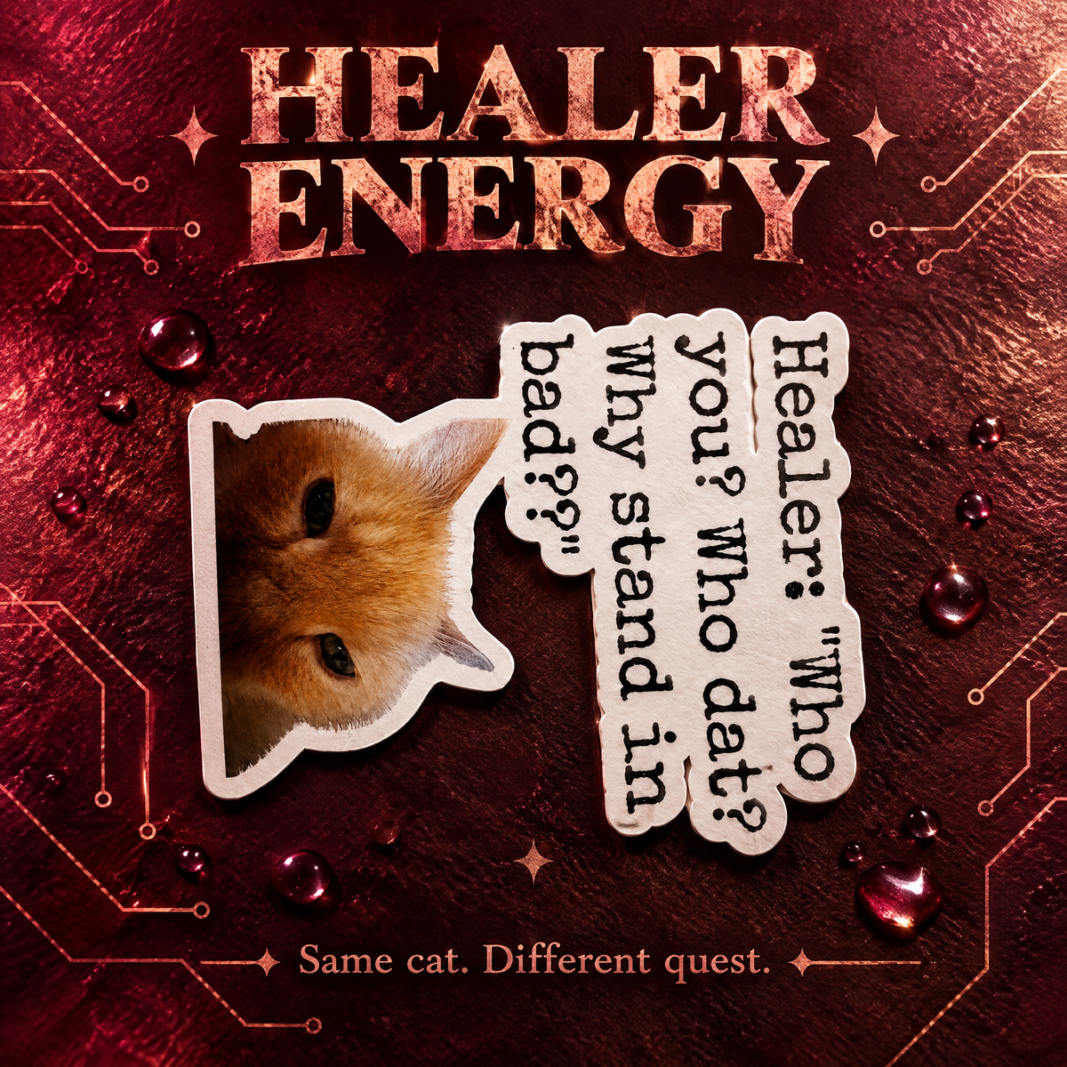 MMO RPG RAID Dungeon, Doxy’s Healer’s Bane Laptop Vinyl Sticker Decal Waterproof