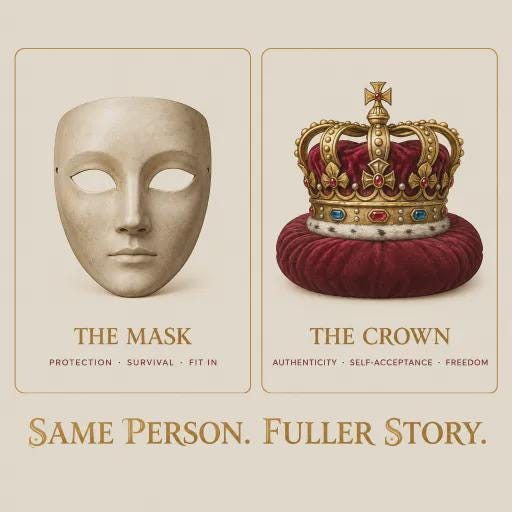 Crown Unique Autism Mask Sticker