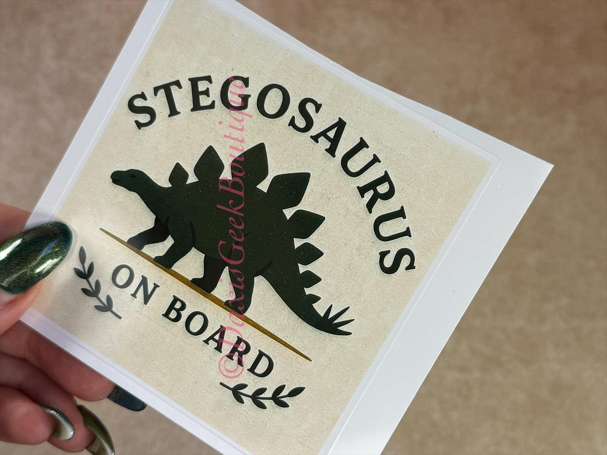 Stegosaurus Adoption Kit! Dinosaur Sticker Set!