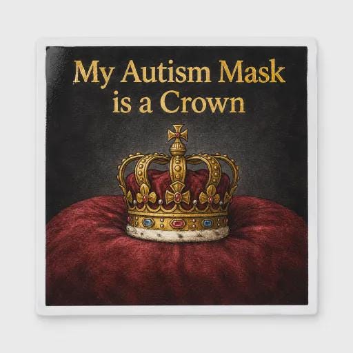 Crown Unique Autism Mask Sticker