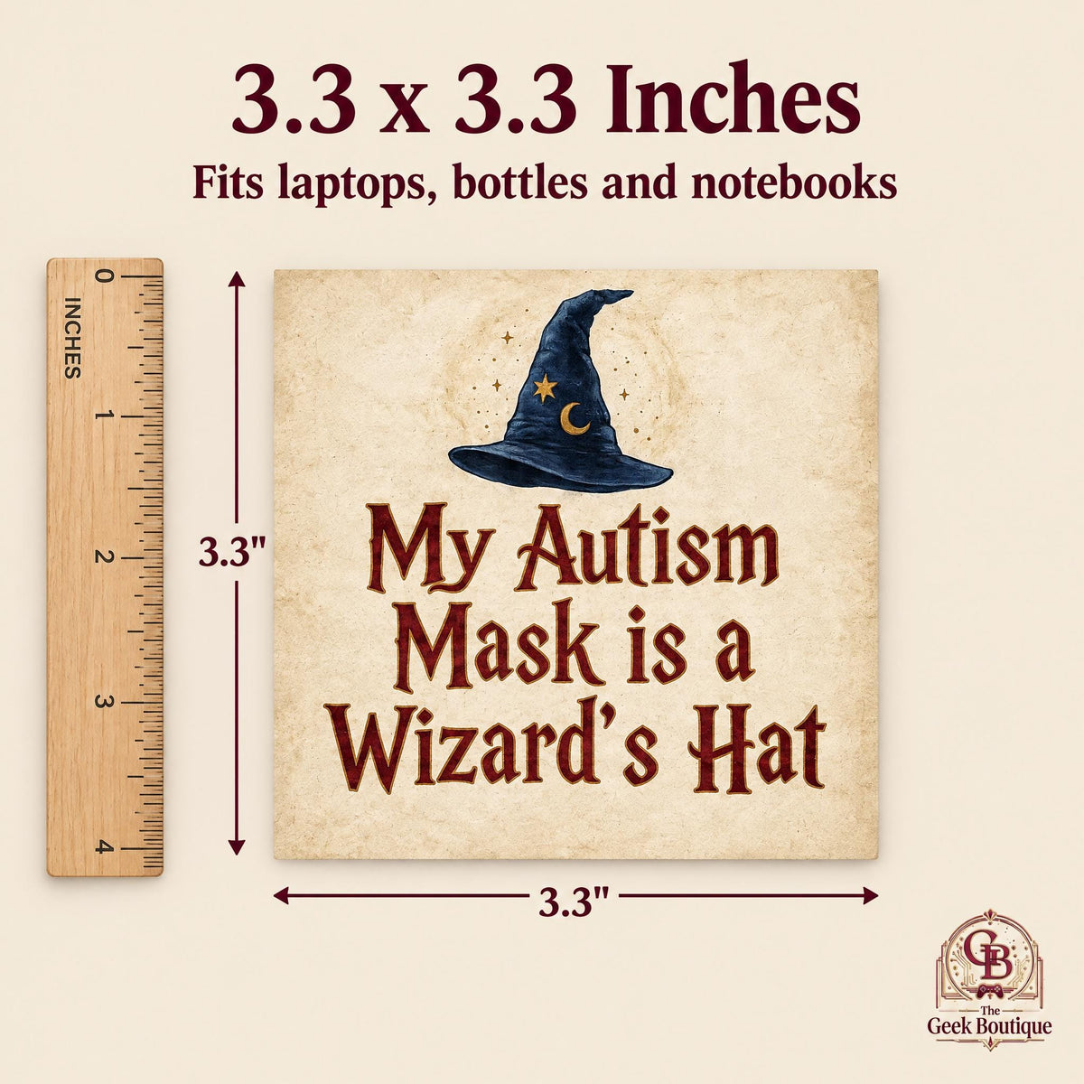 Wizard Autism Mask Sticker