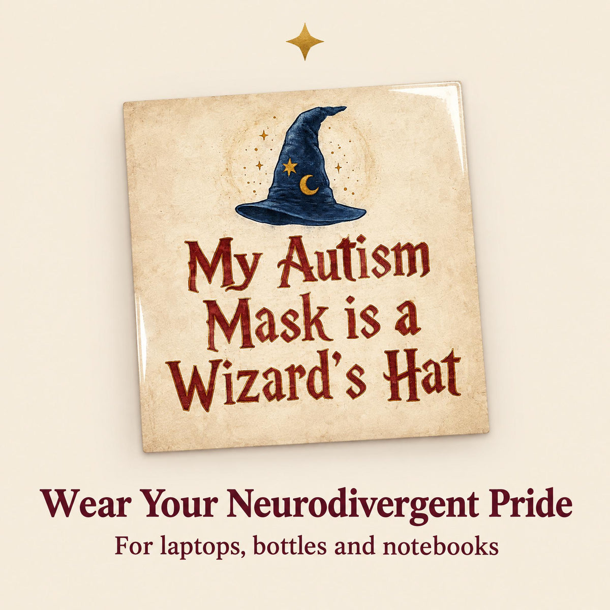 Wizard Autism Mask Sticker