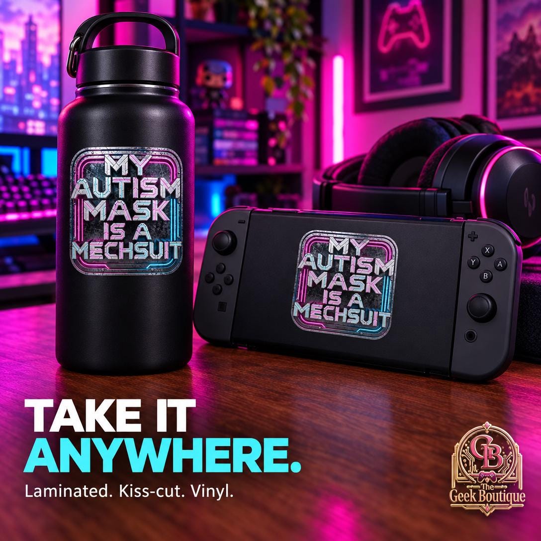 Cyberpunk Autism Mechsuit Sticker