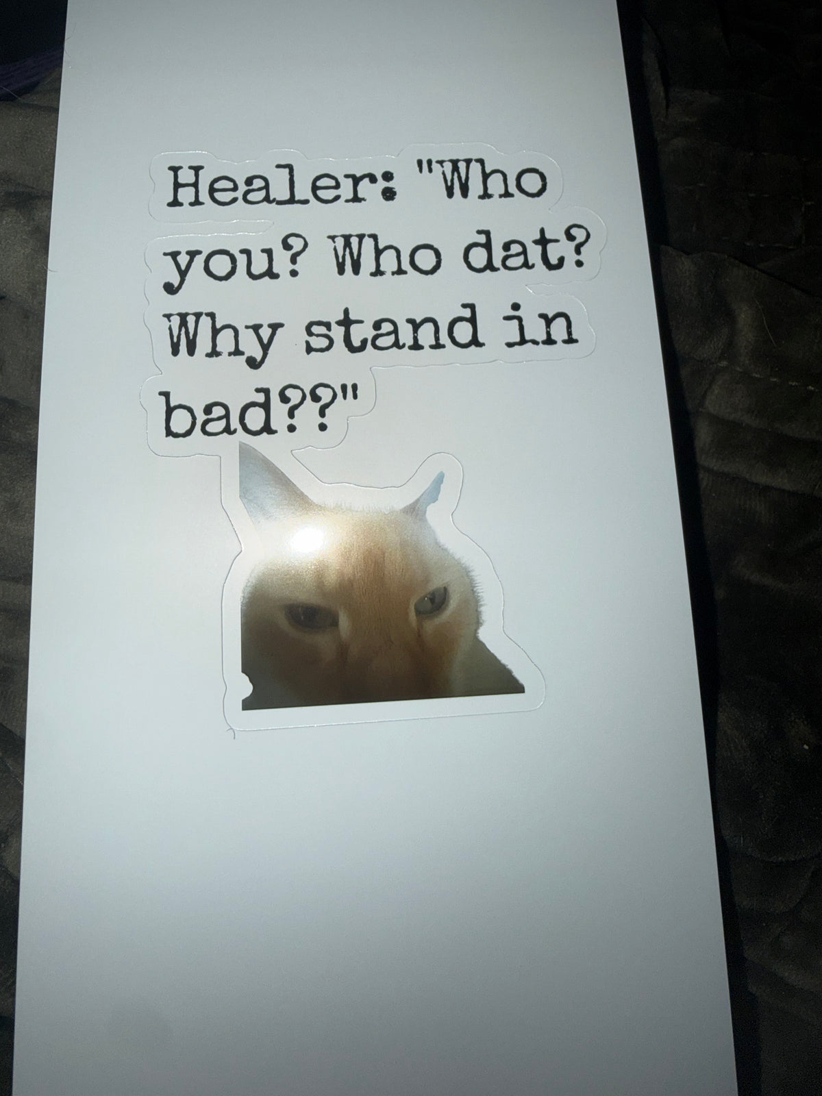 MMO RPG RAID Dungeon, Doxy’s Healer’s Bane Laptop Vinyl Sticker Decal Waterproof