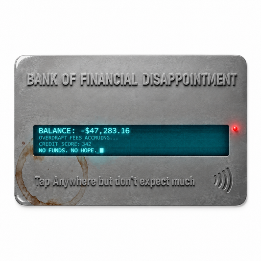 Cyberpunk Financial Disappointment Card Skin for credit/debit Card