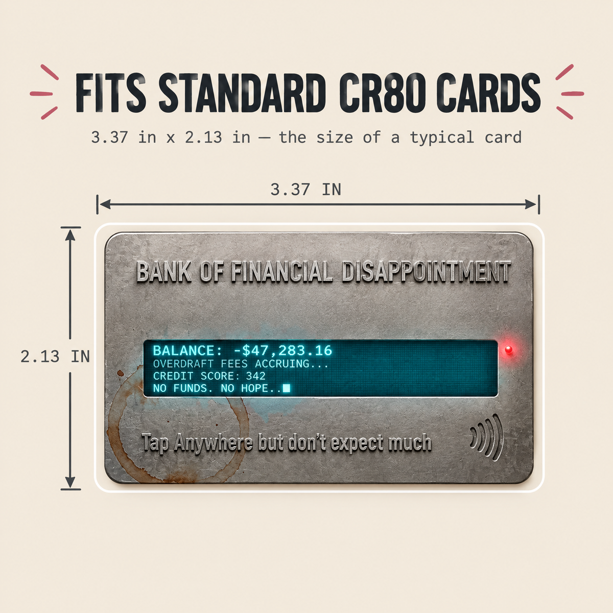 Cyberpunk Financial Disappointment Card Skin for credit/debit Card