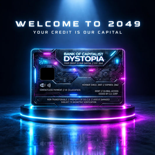 Cyberpunk Card Skin for credit/debit Card waterproof laminated vinyl durable