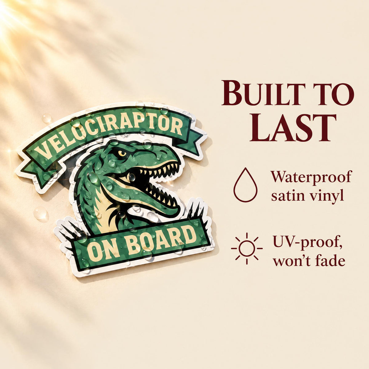 Velociraptor Dinosaur Adoption Kit! Sticker Set!