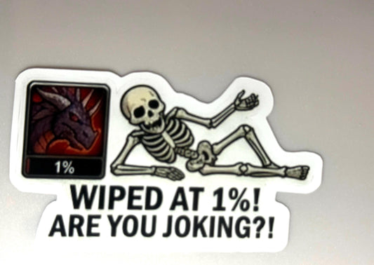 MMO RPG Gaming Raid Wipe Laptop Vinyl Sticker Decal